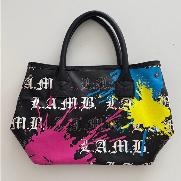 L.A.M.B. Black Graffiti Tote by Gwen Stefani - Picture 6 of 12